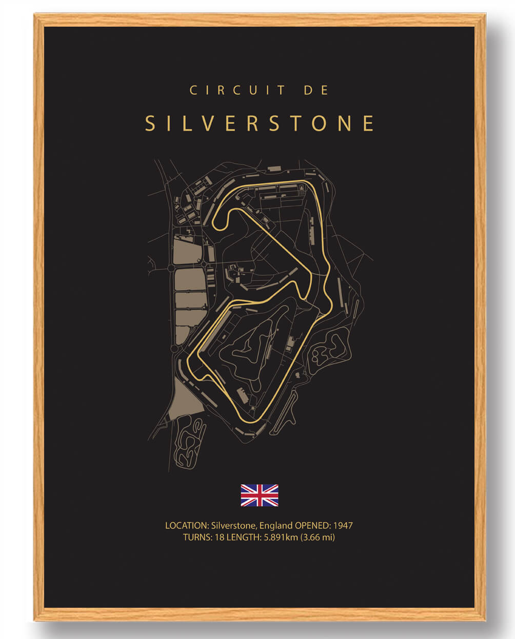 Silverstone Formel Mørk Plakat Størrelse: 21x29 7cm - Plakatdyr Plakater