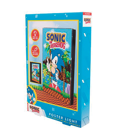 Sonic Plakat Med Lys - Plakater