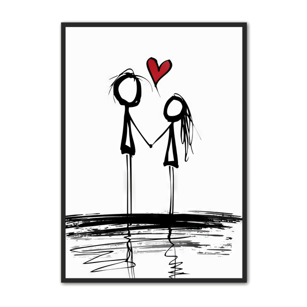 Stickmen Plakat Kærlighed - Plakat Portalen Plakater
