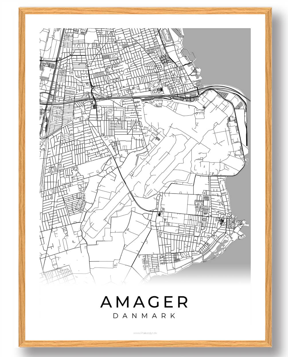 Hvid Amager Plakat Størrelse: 21x29 7cm - Plakatdyr Plakater