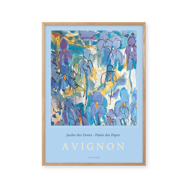 Blå, Lilla, Gul Pelton Avignon 70x100 Plakat - Peléton Plakater