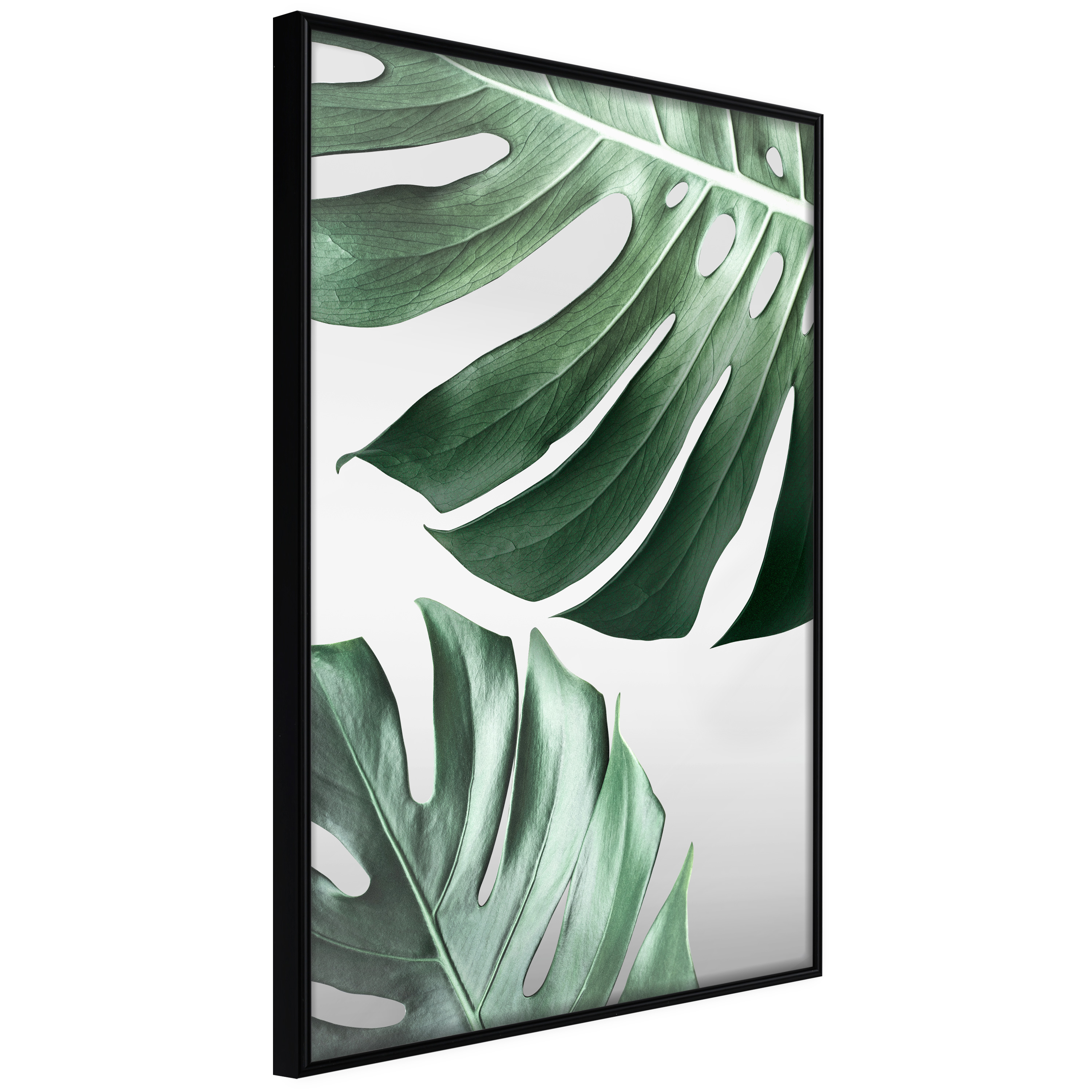 Artgeist Plakat Med Ramme Leaves Like Swiss Cheese Guld Med Passepartout 30x45 - Artgeist Plakater  - 5903617099342