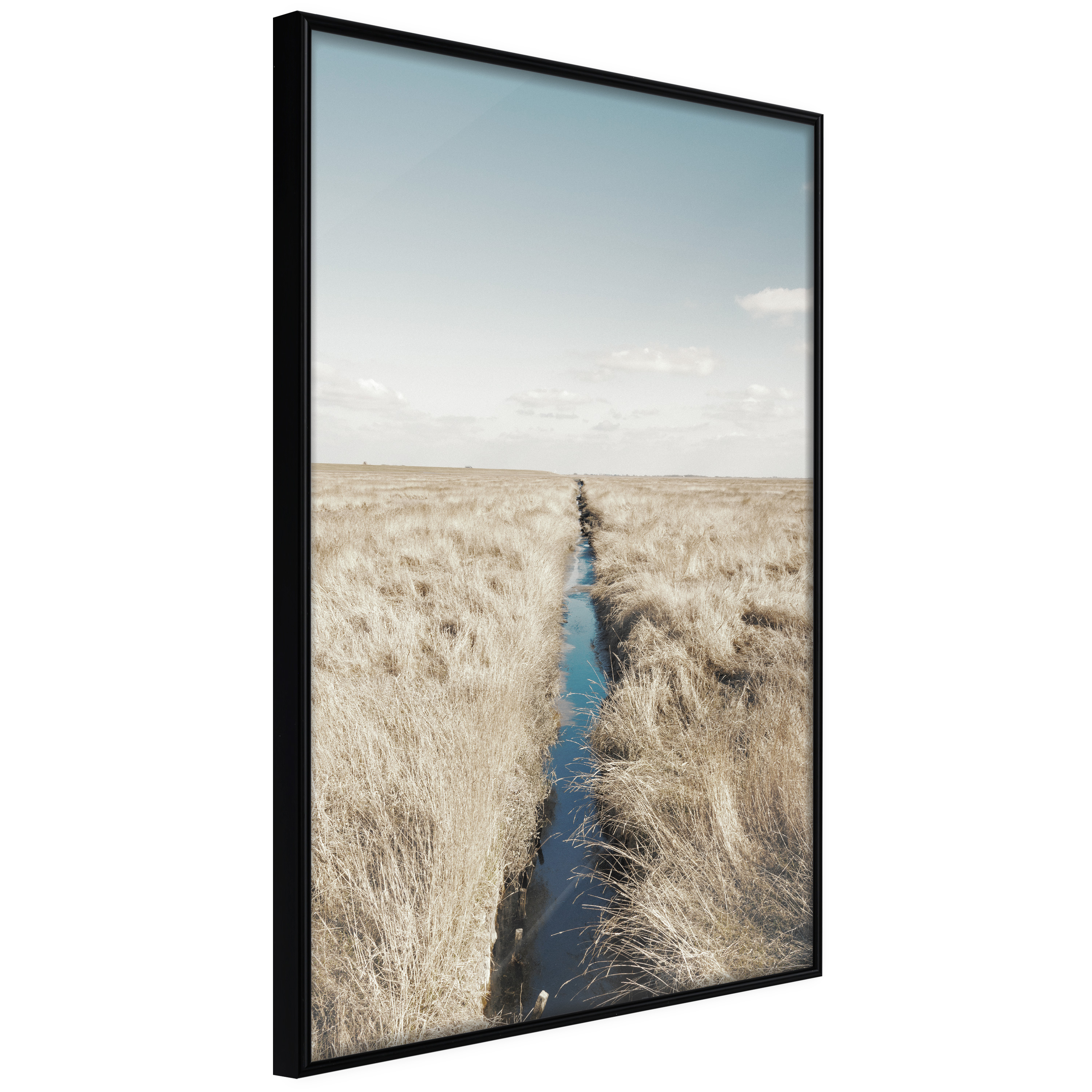 Artgeist Plakat Med Ramme Drainage Ditch Guld Med Passepartout 40x60 - Artgeist Plakater  - 5903617107023