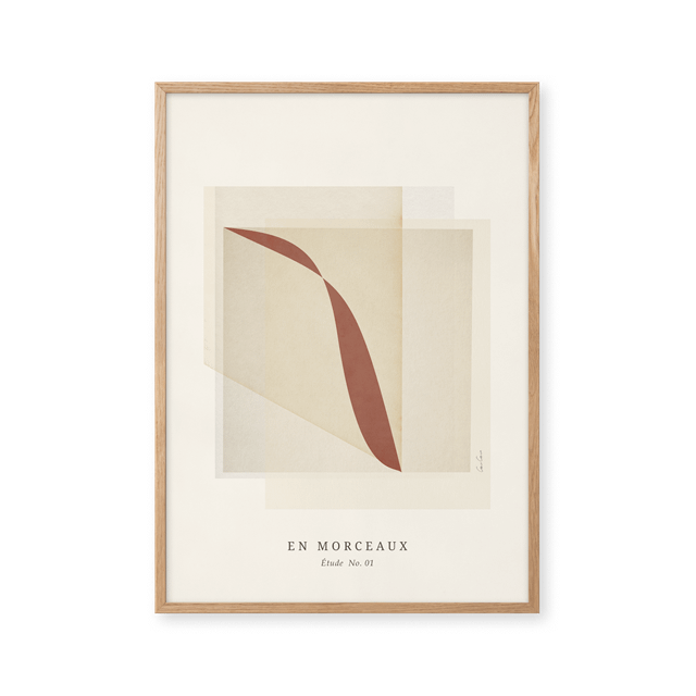 Beige, Brun Pelton Morceaux 70x100 Plakat - Peléton Plakater