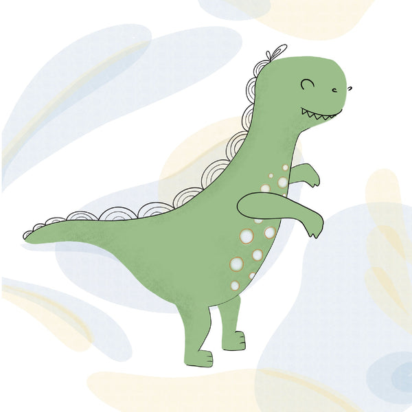 Grøn Lille Plakat Dinosaur Plakat Dinosaurus Rex - Lille Plakat Plakater