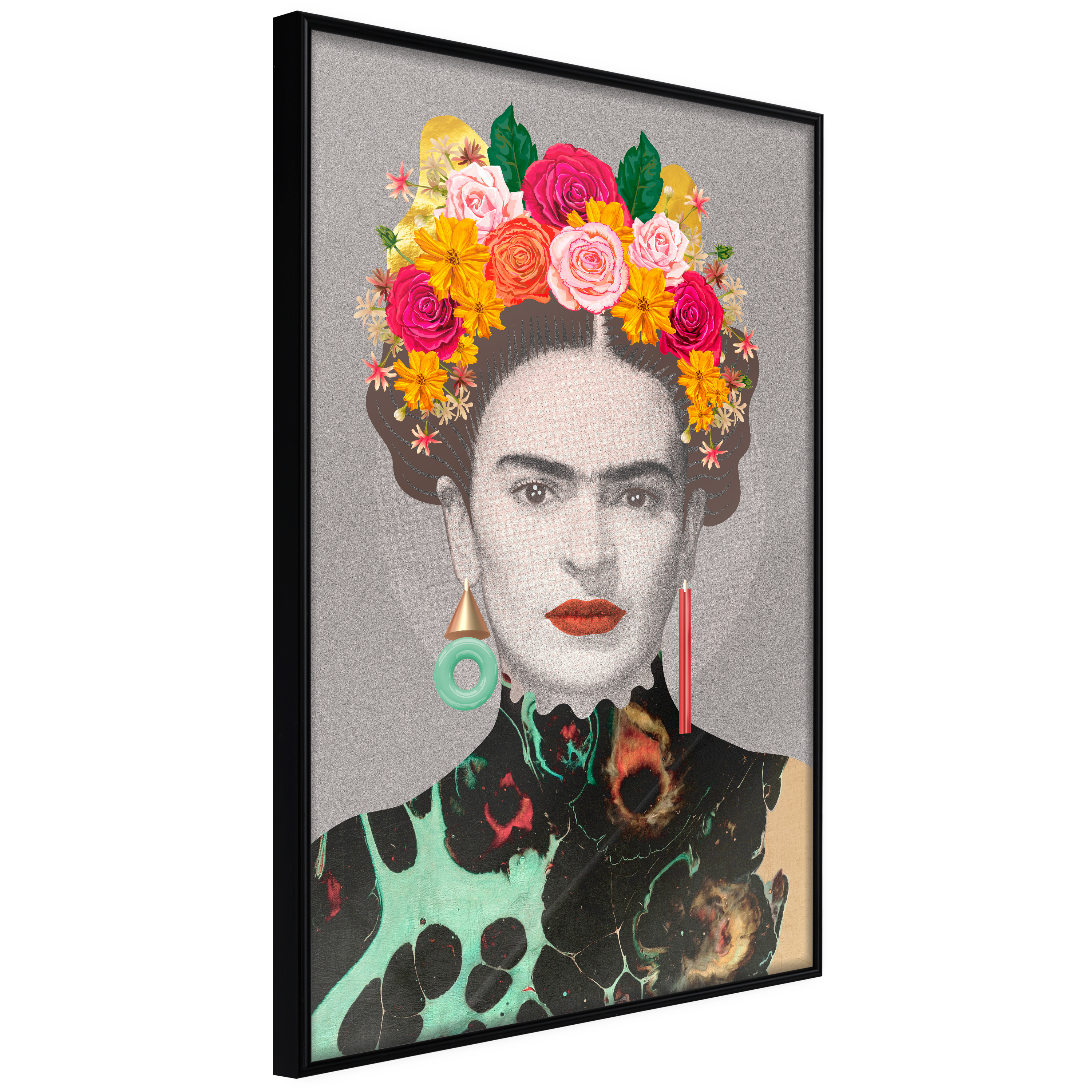 Artgeist Plakat Med Ramme Charismatic Frida Guld 30x45 - Artgeist Plakater  - 5904419650939