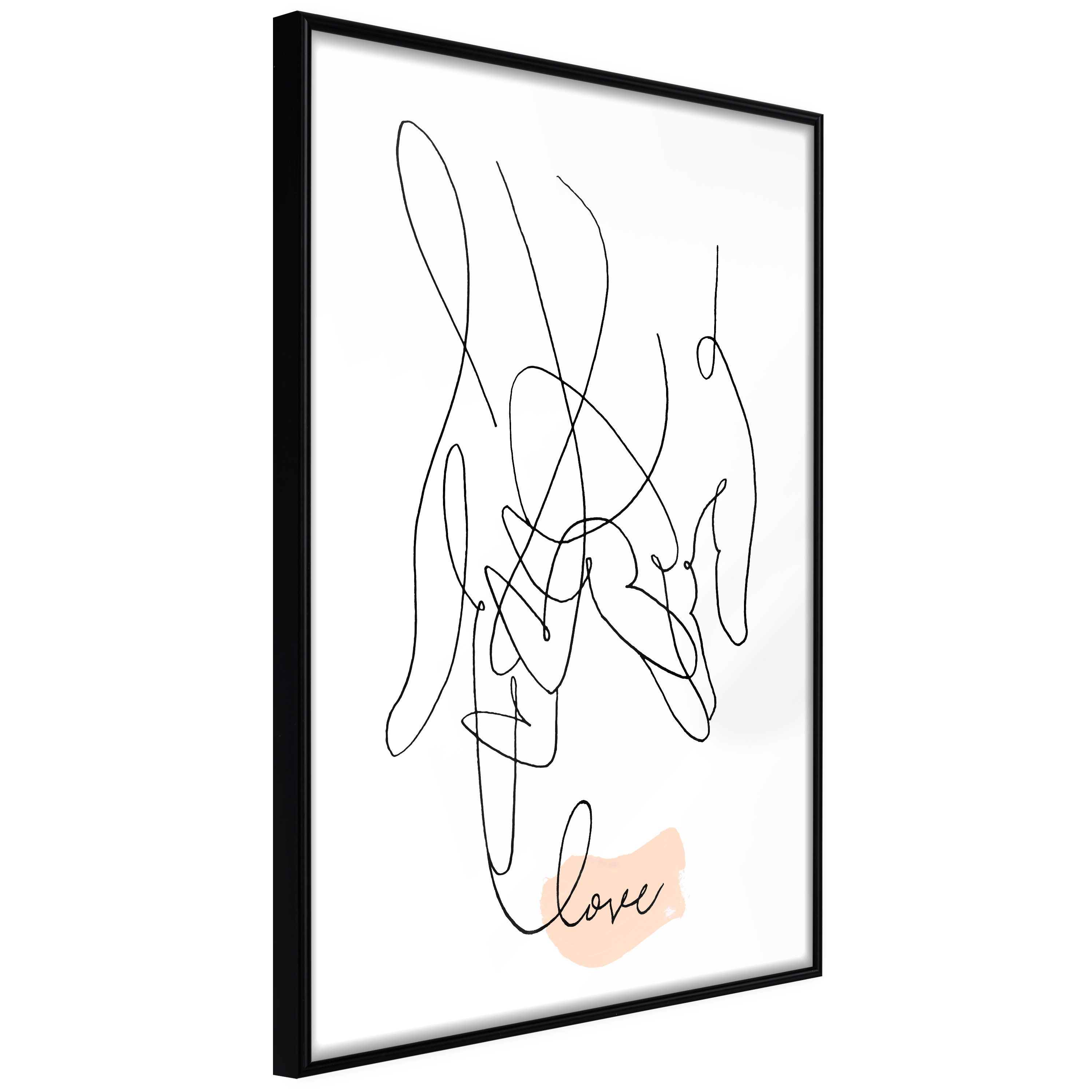Artgeist Plakat Med Ramme Complicated Love Guld 30x45 - Artgeist Plakater  - 5904419748674