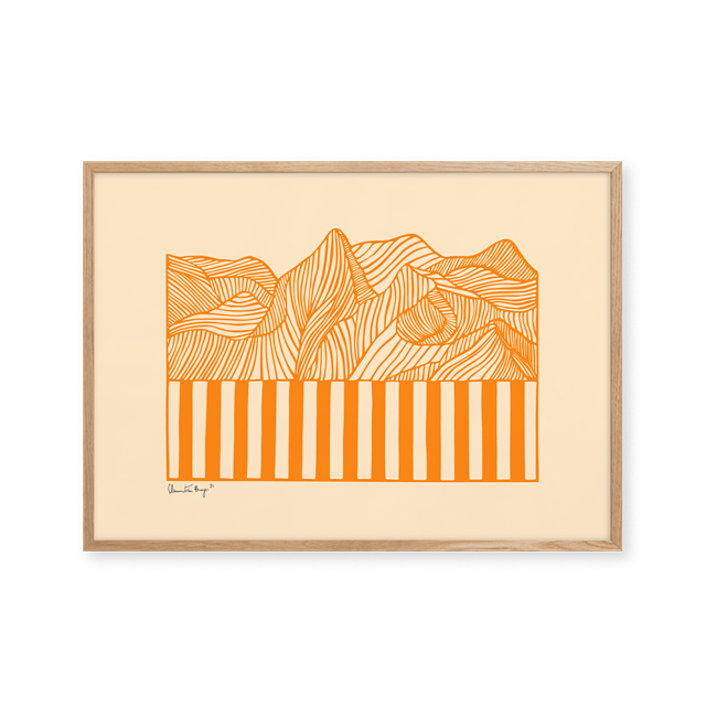 Beige, Orange Pelton Papercut Orange 70x100 Plakat - Peléton Plakater