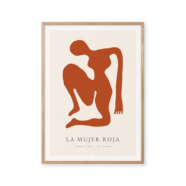 Beige, Rød Pelton Red Woman 70x100 Plakat - Peléton Plakater  - 5715734041872