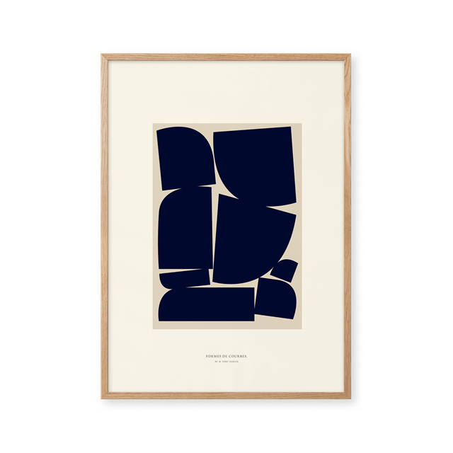 Grøn Pelton Shapes Curves 50x70 Plakat - Peléton Plakater