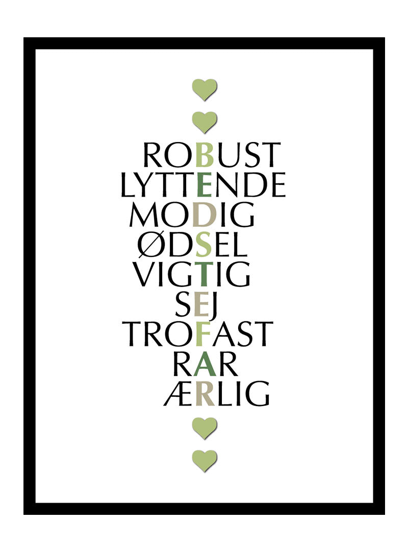 Bedstefar Citat Plakat - Egly Design Plakater