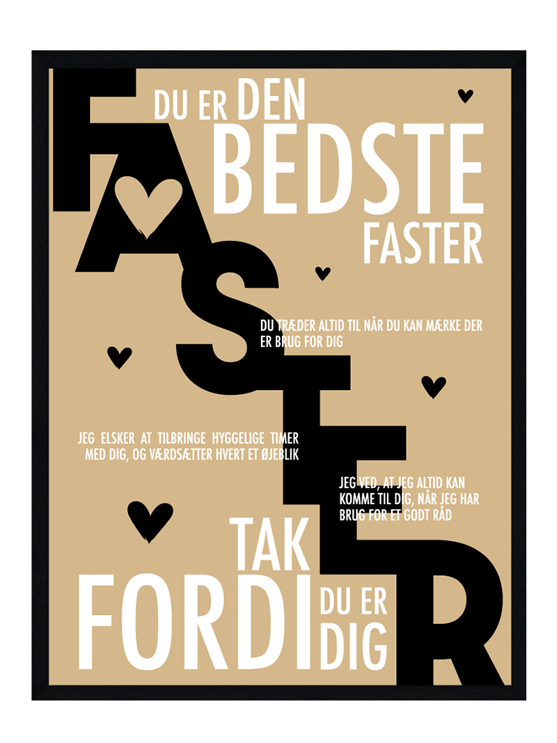 Faster Plakat Personlig Plakat - Postersbyus Plakater