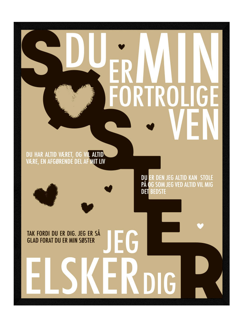 Søster Plakat Personlig Plakat - Postersbyus Plakater
