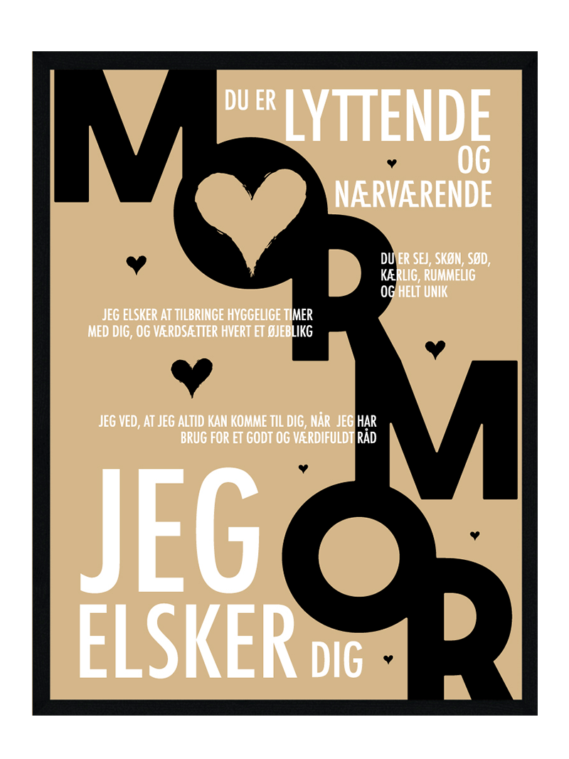 Mormor Plakat Personlig Plakat - Postersbyus Plakater
