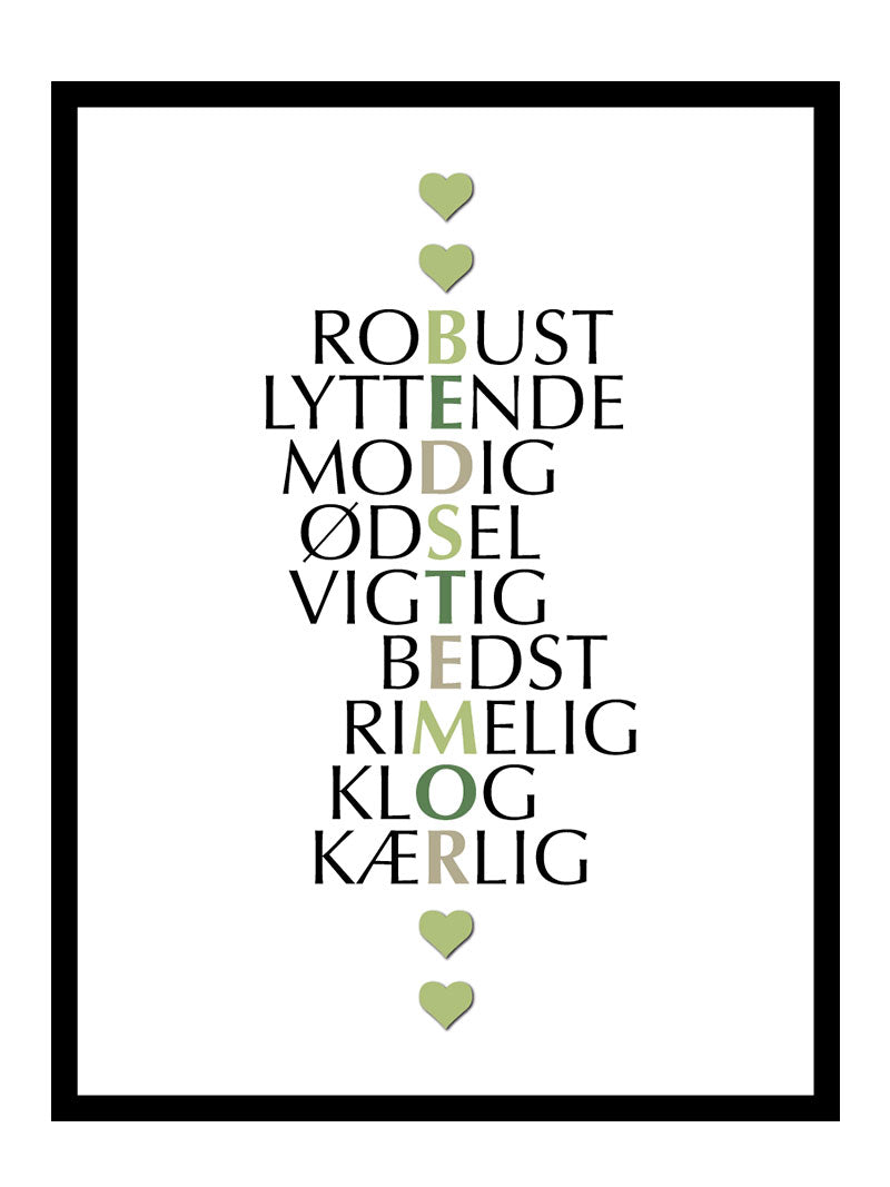 Bedstemor Citat Plakat - Egly Design Plakater
