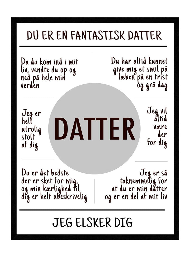 Datter Plakat - Postersbyus Plakater