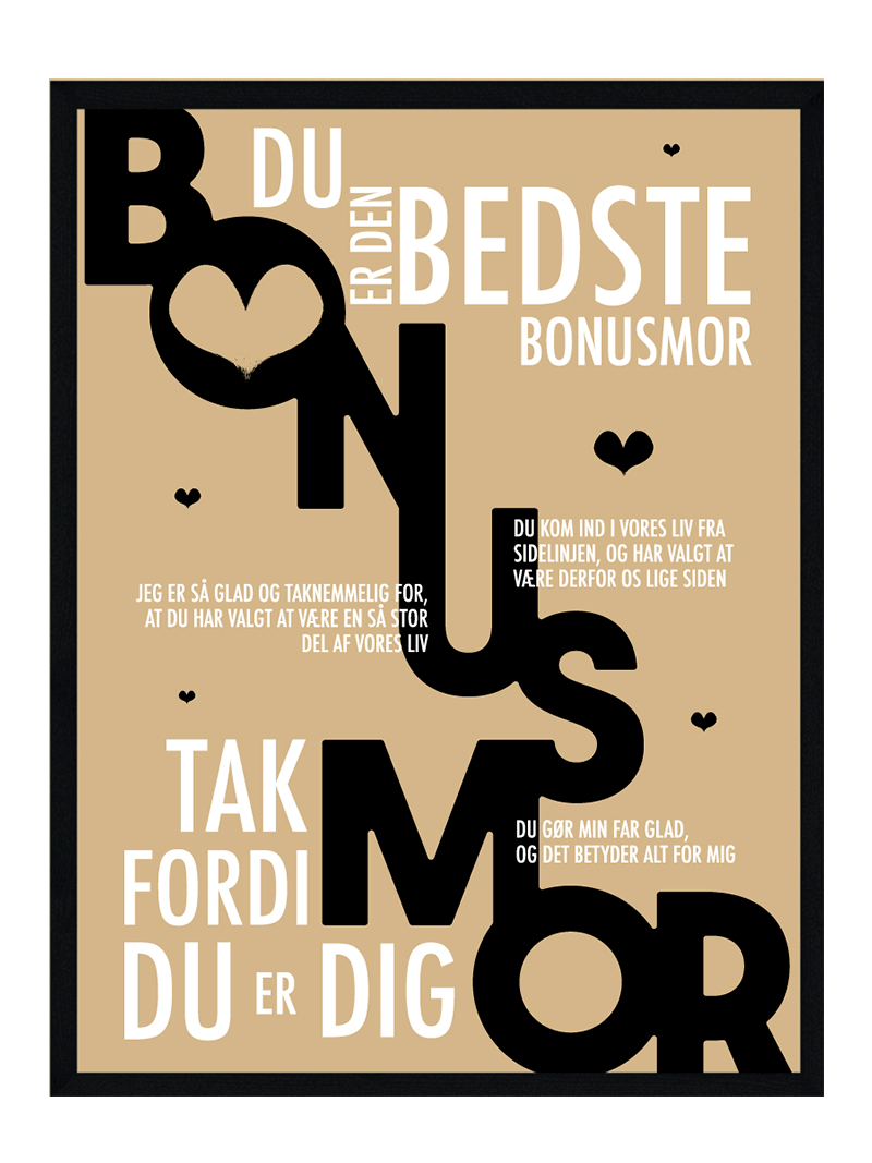 Bonusmor Plakat Personlig Plakat - Postersbyus Plakater