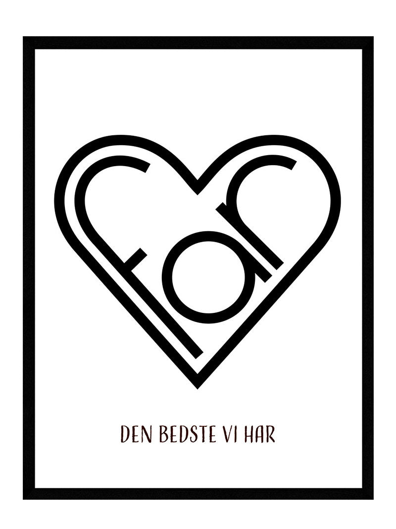 Far Bogstav Hjerte Plakat - Busk Plakater