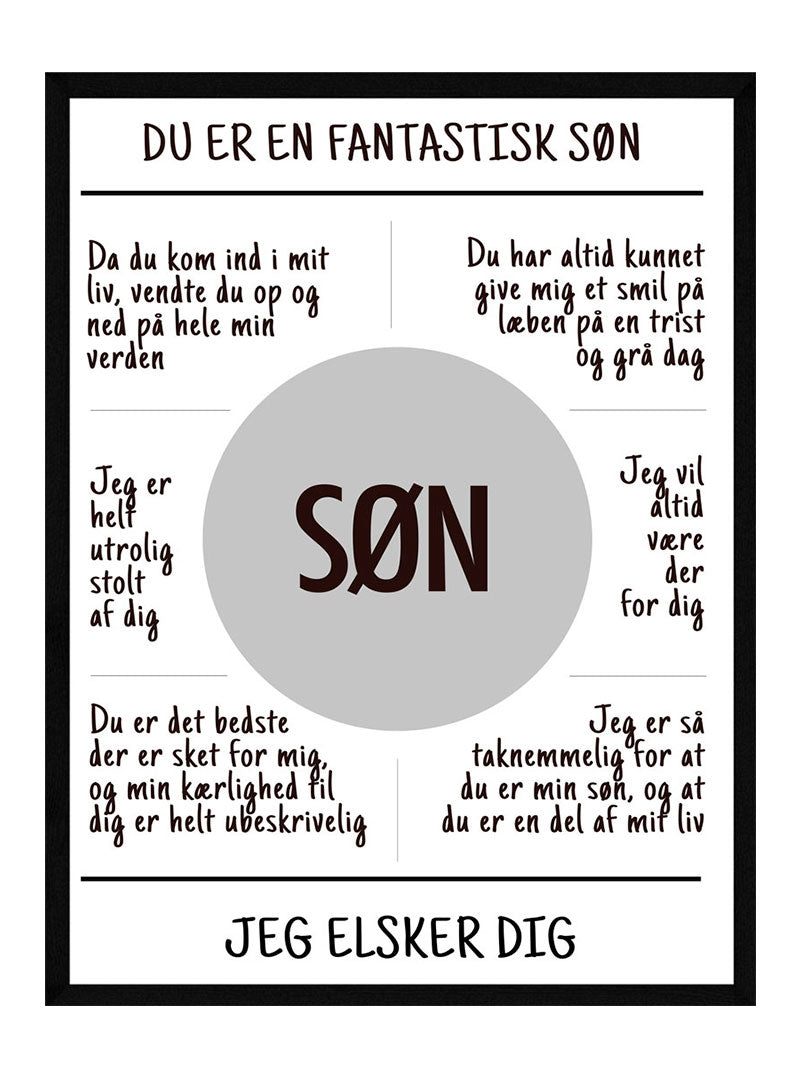 Søn Plakat - Postersbyus Plakater