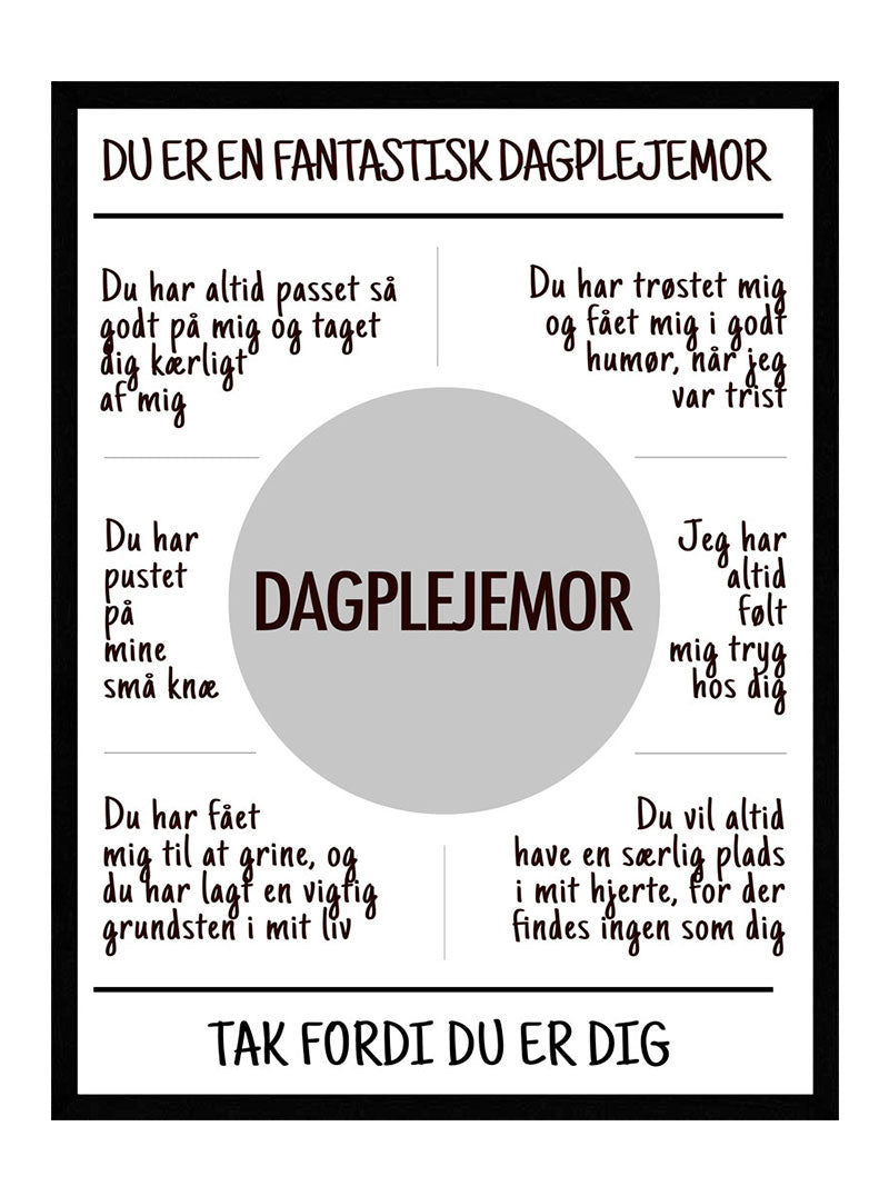 Dagplejemor Plakat - Postersbyus Plakater