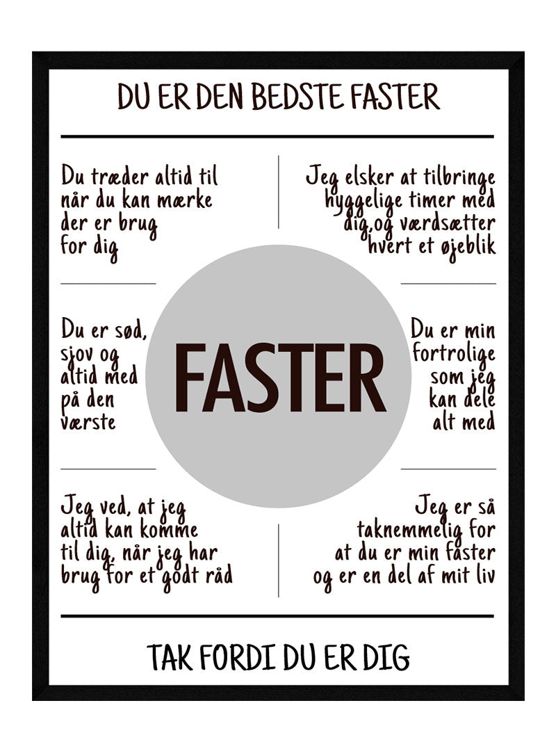 Faster Plakat - Postersbyus Plakater
