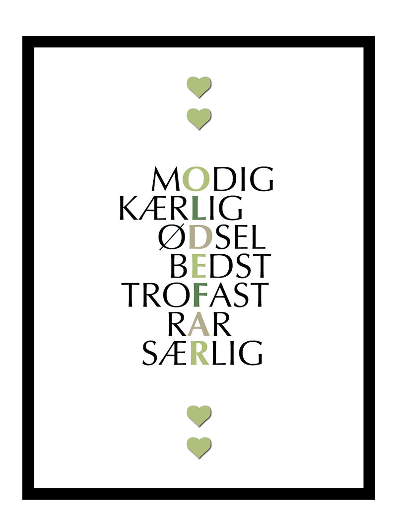 Oldefar Citat Plakat - Egly Design Plakater