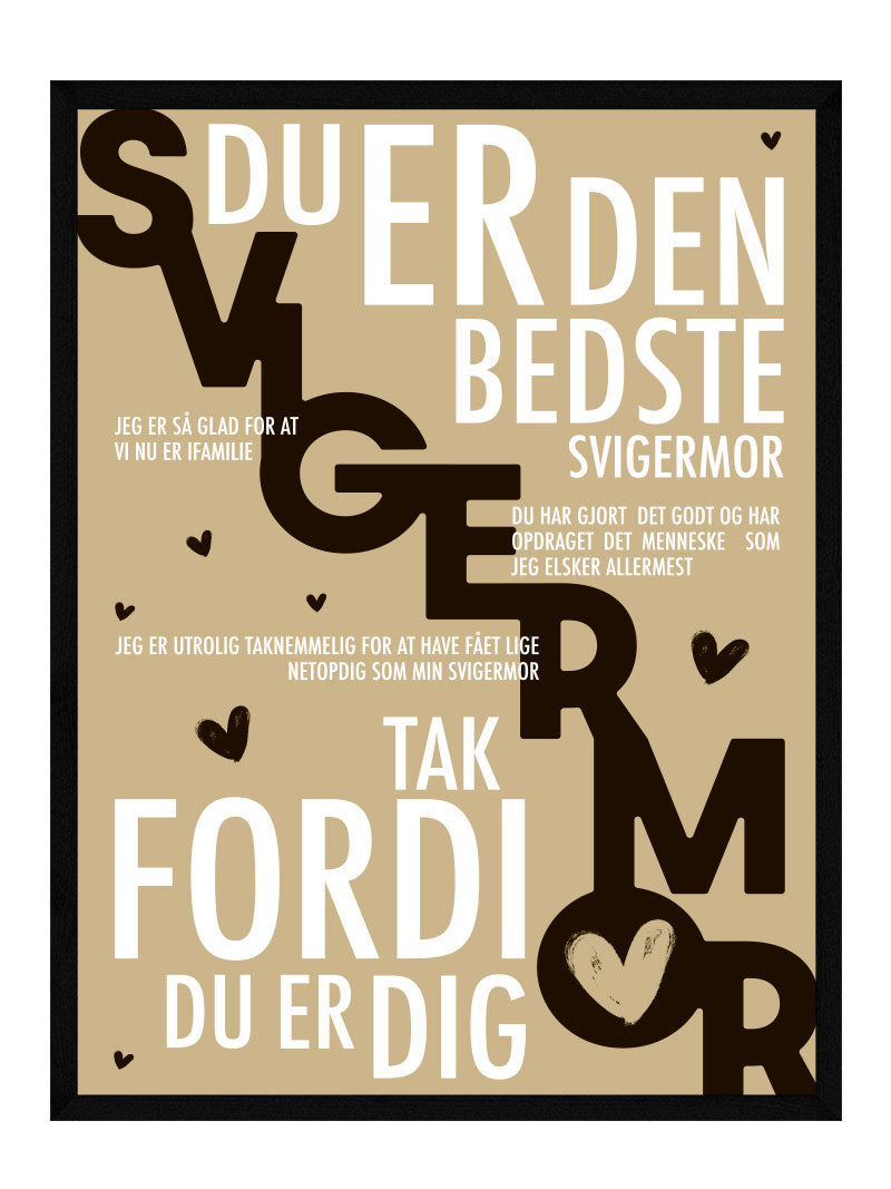 Svigermor Plakat Personlig Plakat - Postersbyus Plakater