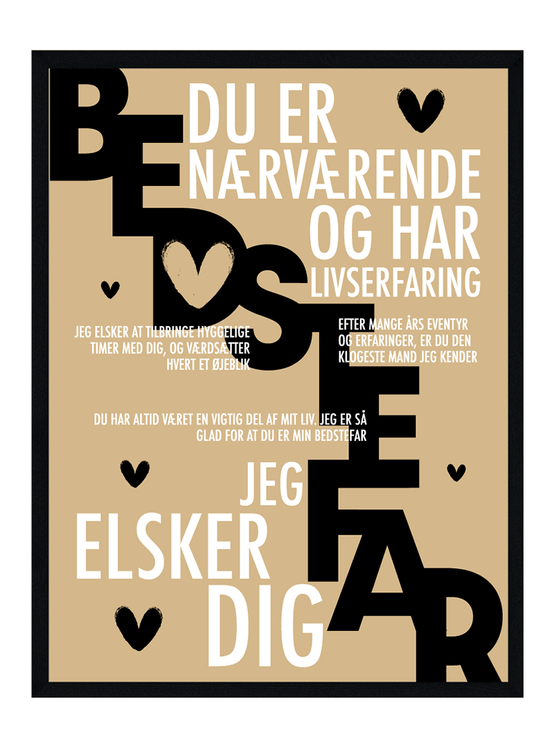 Bedstefar Plakat Personlig Plakat - Postersbyus Plakater