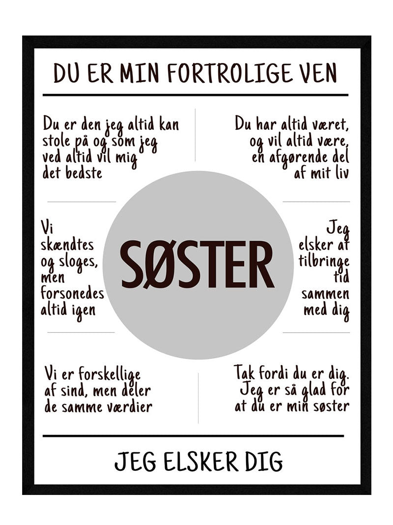 Søster Plakat - Postersbyus Plakater