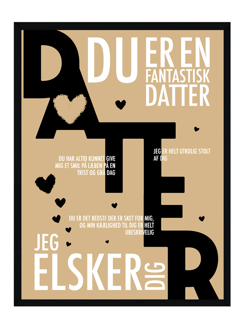 Datter Plakat Personlig Plakat - Postersbyus Plakater