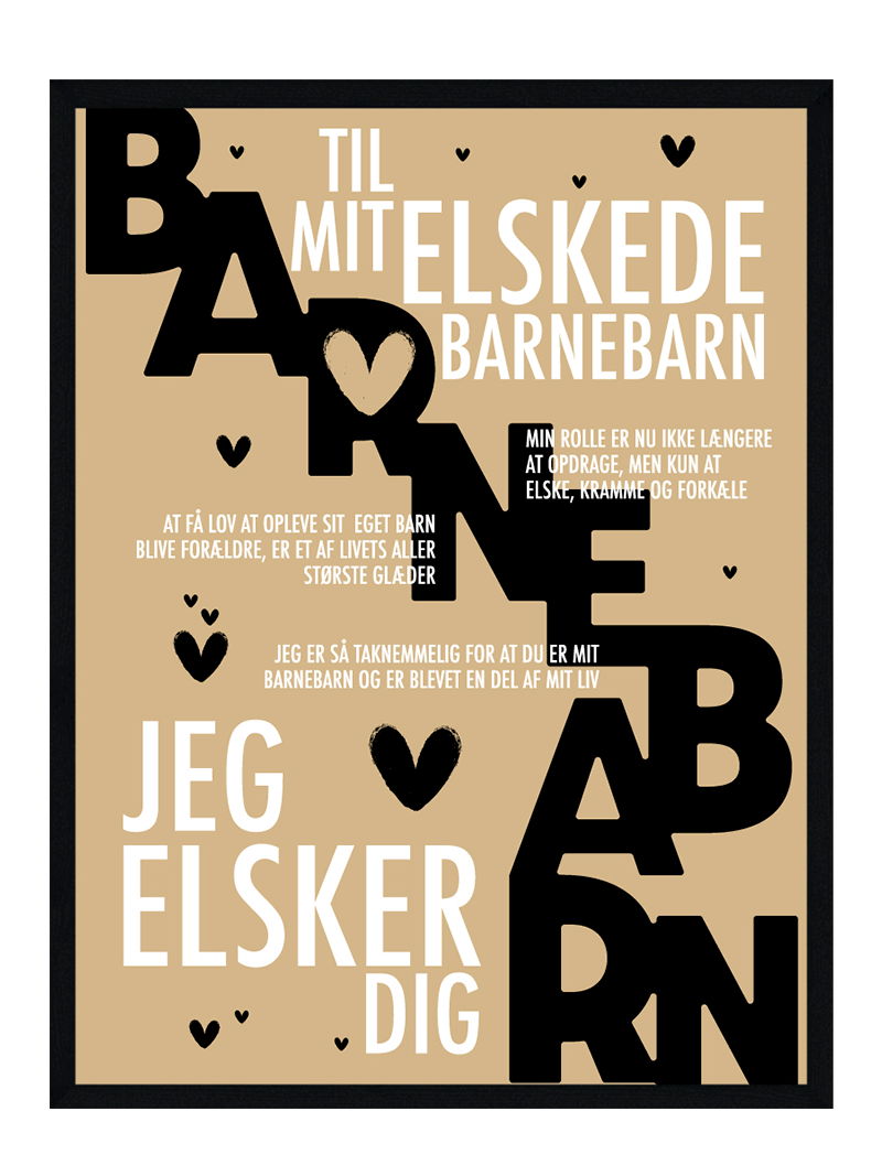Barnebarn Plakat Personlig Plakat - Postersbyus Plakater