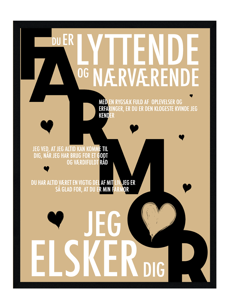 Farmor Plakat Personlig Plakat - Postersbyus Plakater