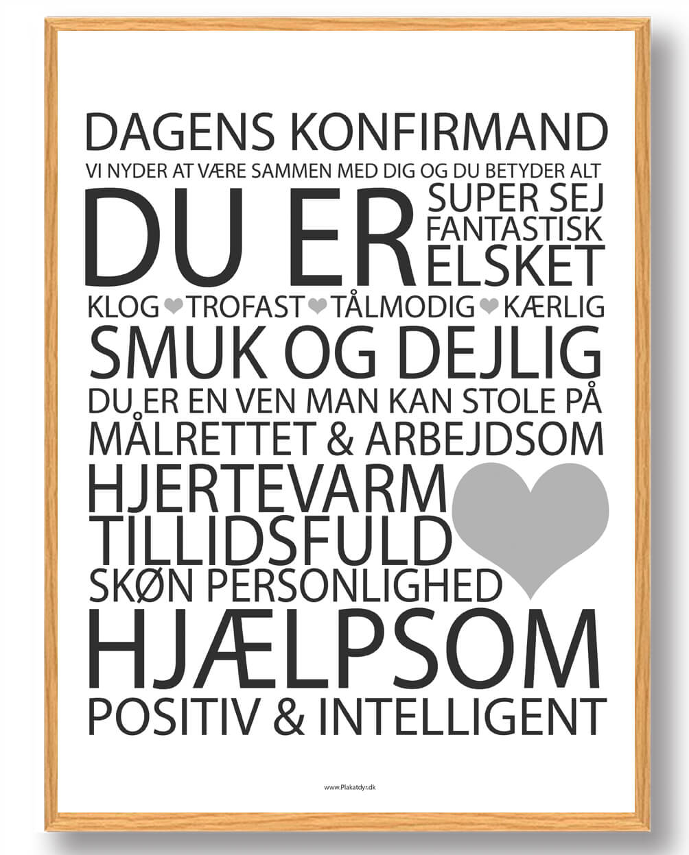21x29,7cm (a4)) Dagens Konfirmand Plakat Størrelse: 21x29 7cm - Plakatdyr Plakater
