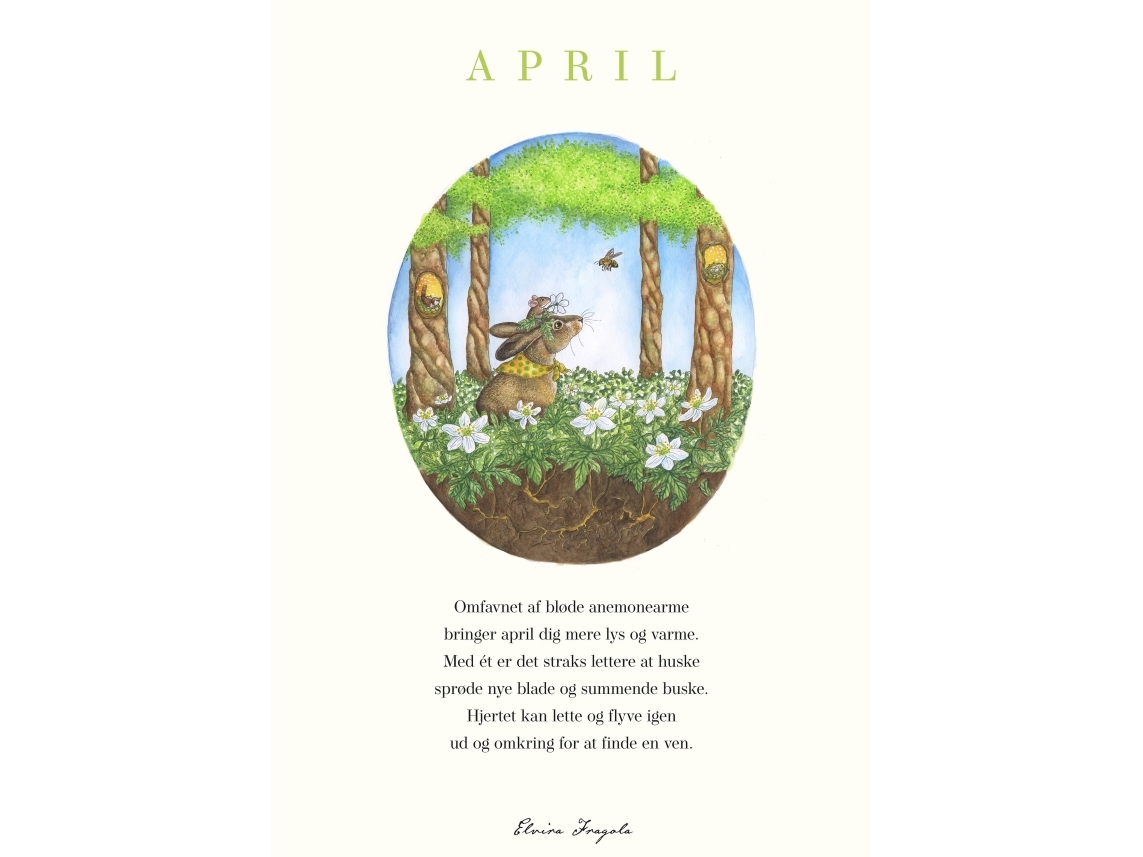 April Året Plakat Elvira Fragola - Csbooks Plakater  - 9788740679502