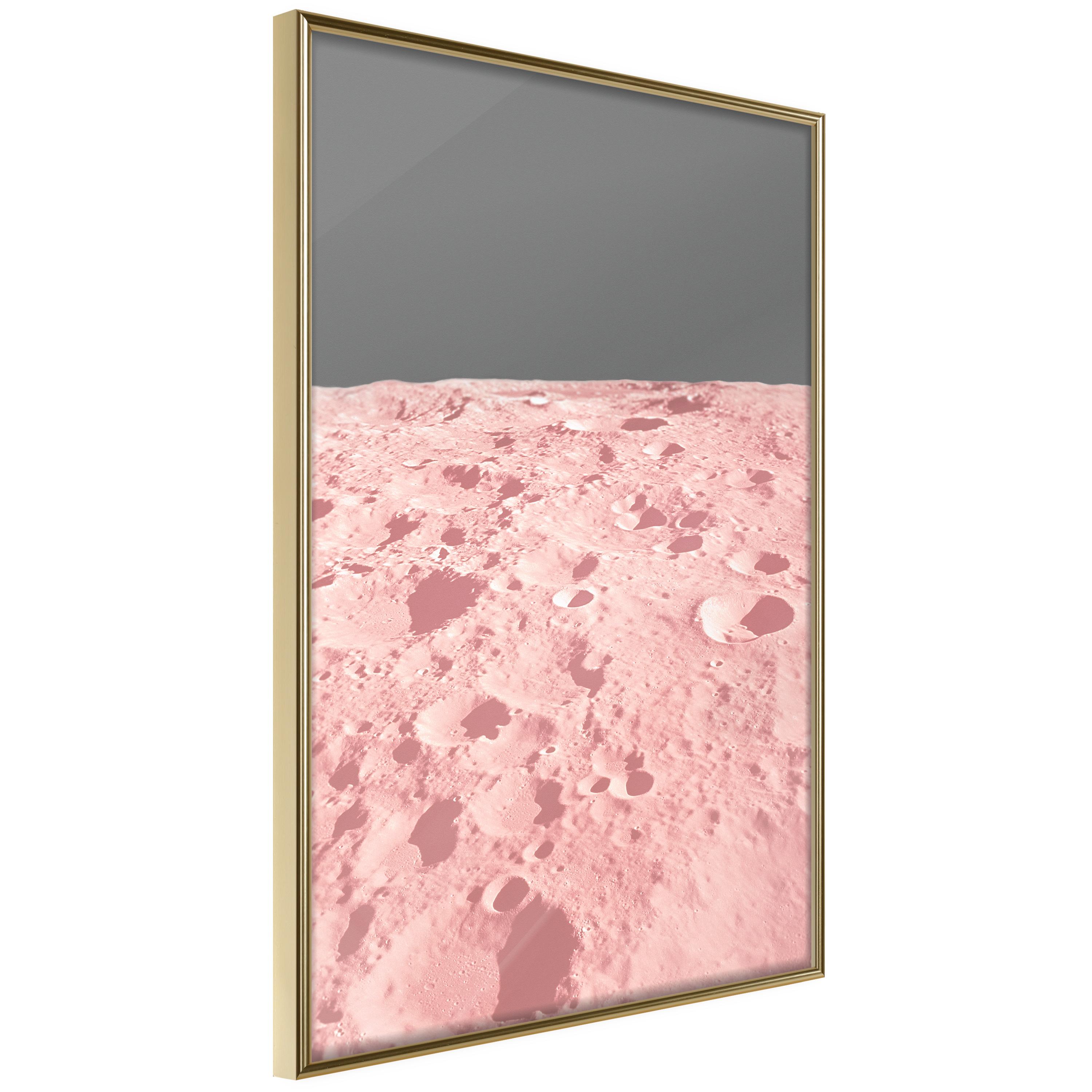 Pink Plakat Moon Guldramme - Plakater  - 5904419681650