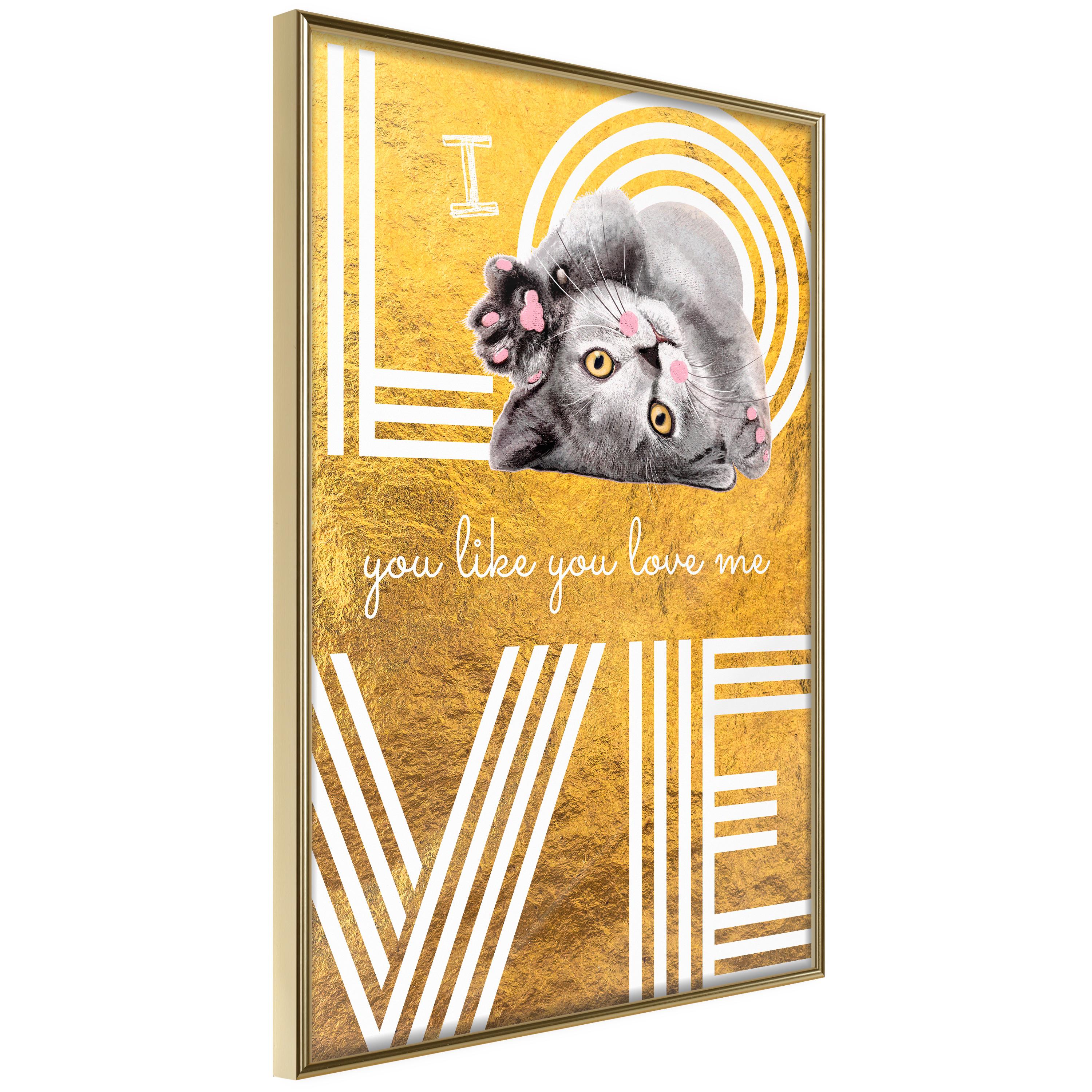 Plakat Love You Like You Love Guldramme - Plakater  - 5904419749695