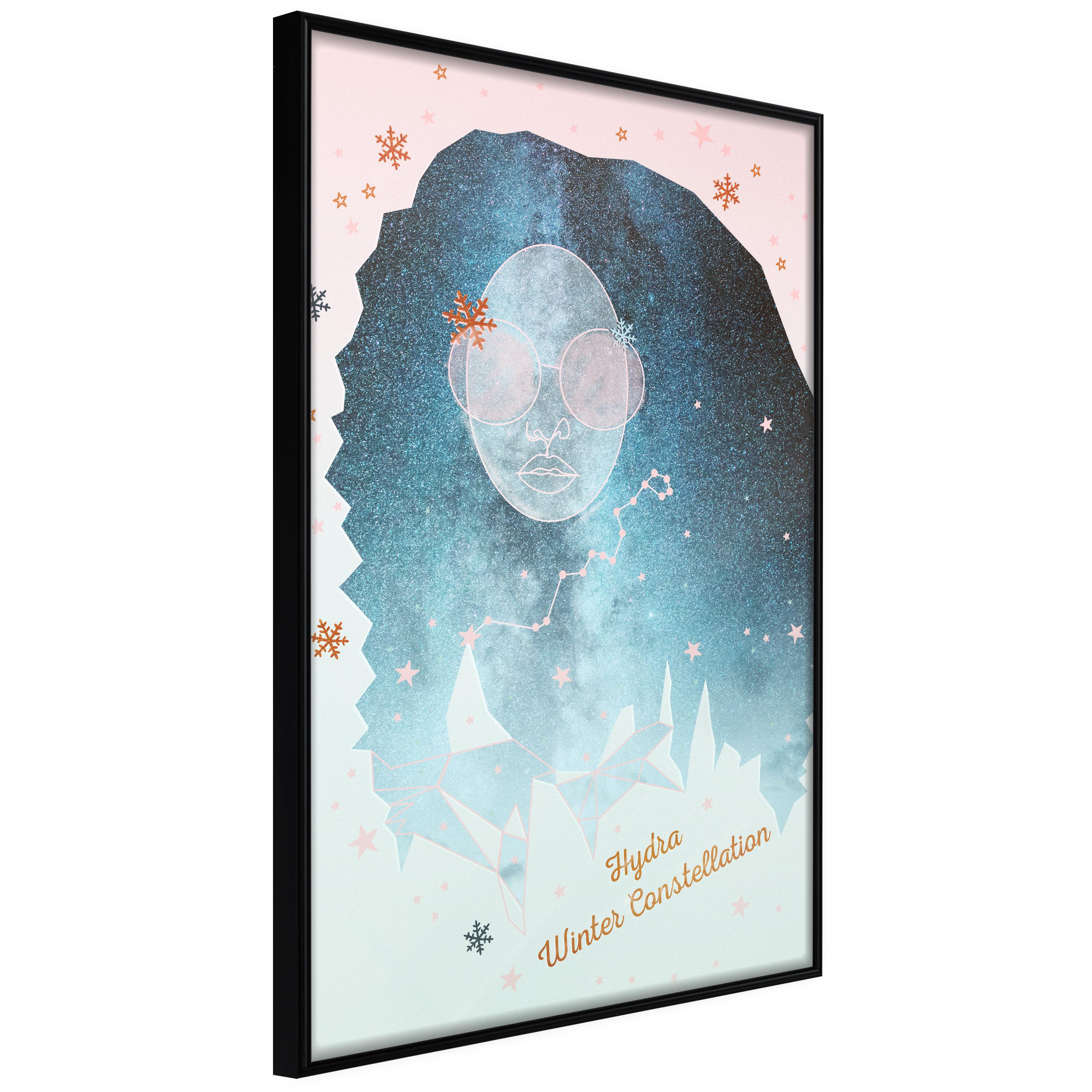 Sort Plakat Hydra Winter Constellation Ramme - Plakater  - 5904419741576