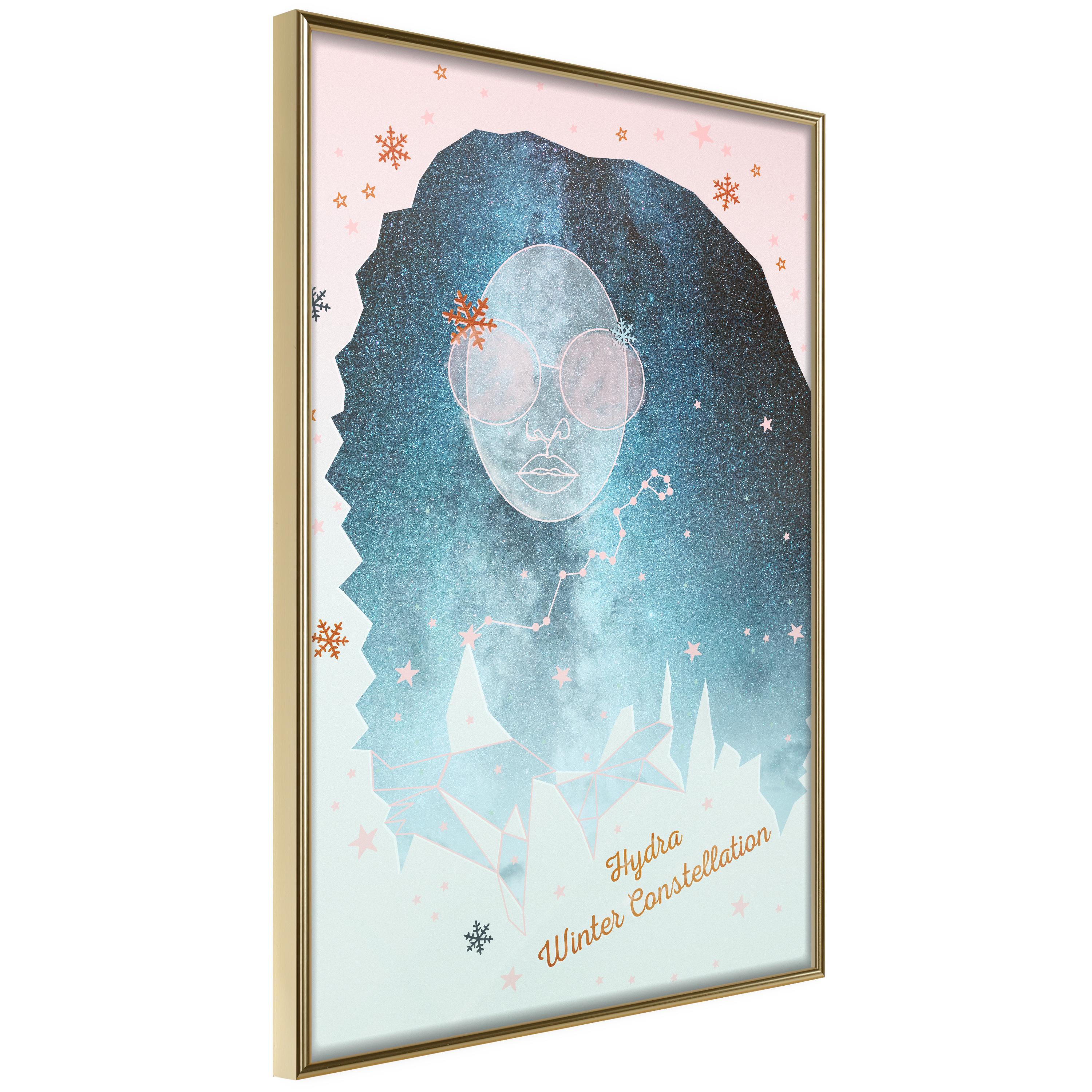 Plakat Hydra Winter Constellation Guldramme - Plakater  - 5904419741590