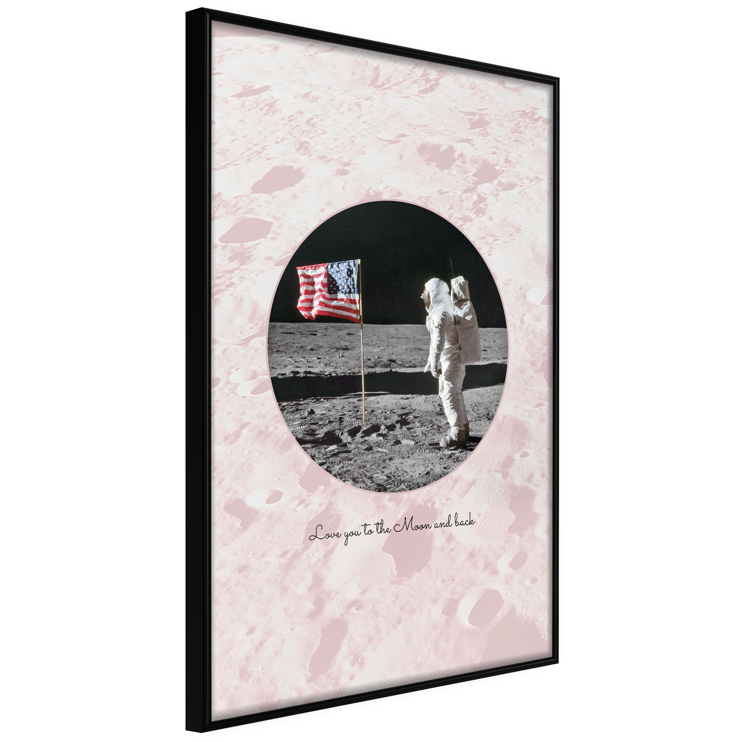 Sort Plakat Love You The Moon And Back Ramme - Plakater  - 5904419681810