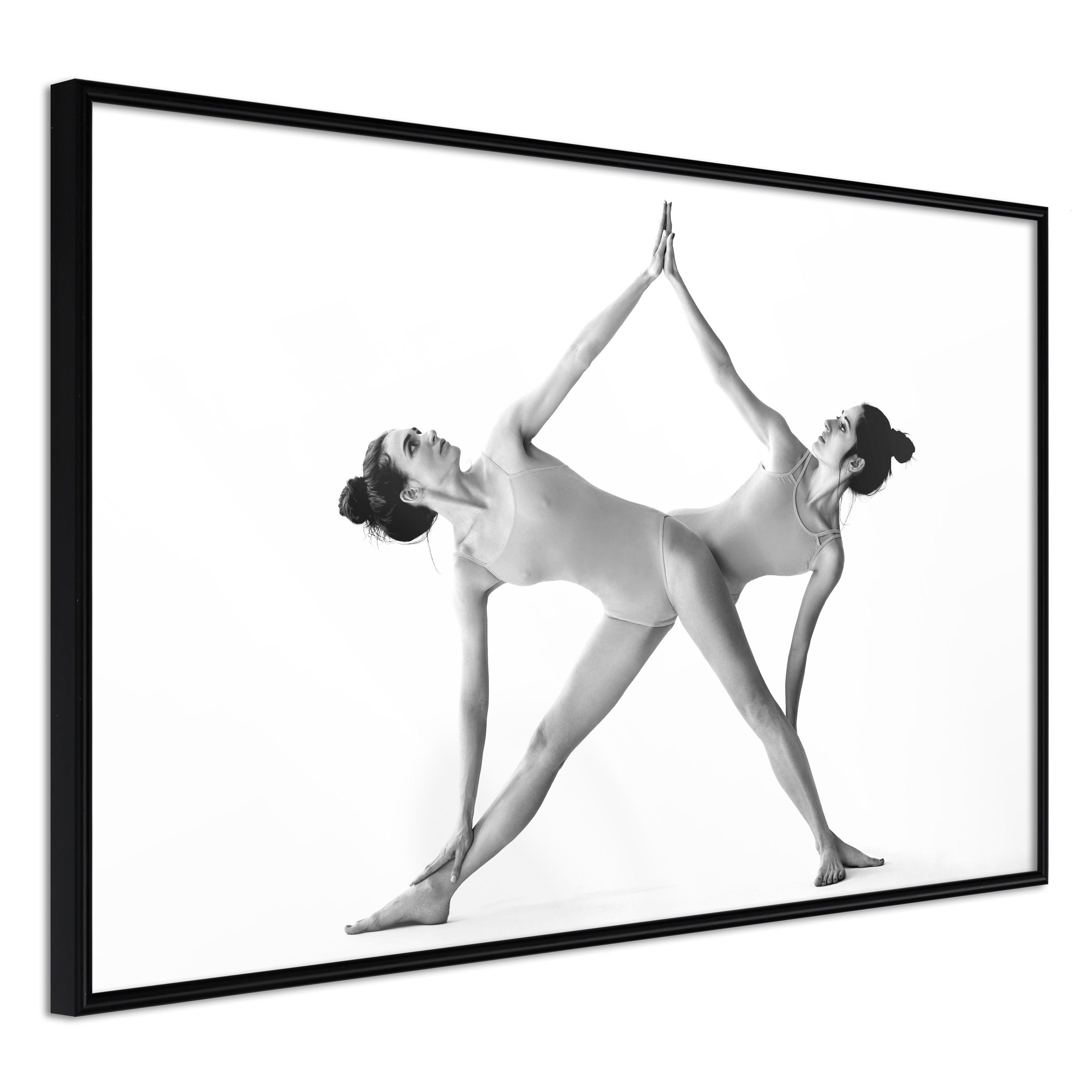 Sort Plakat Yoga Ramme - Plakater  - 5901493648388