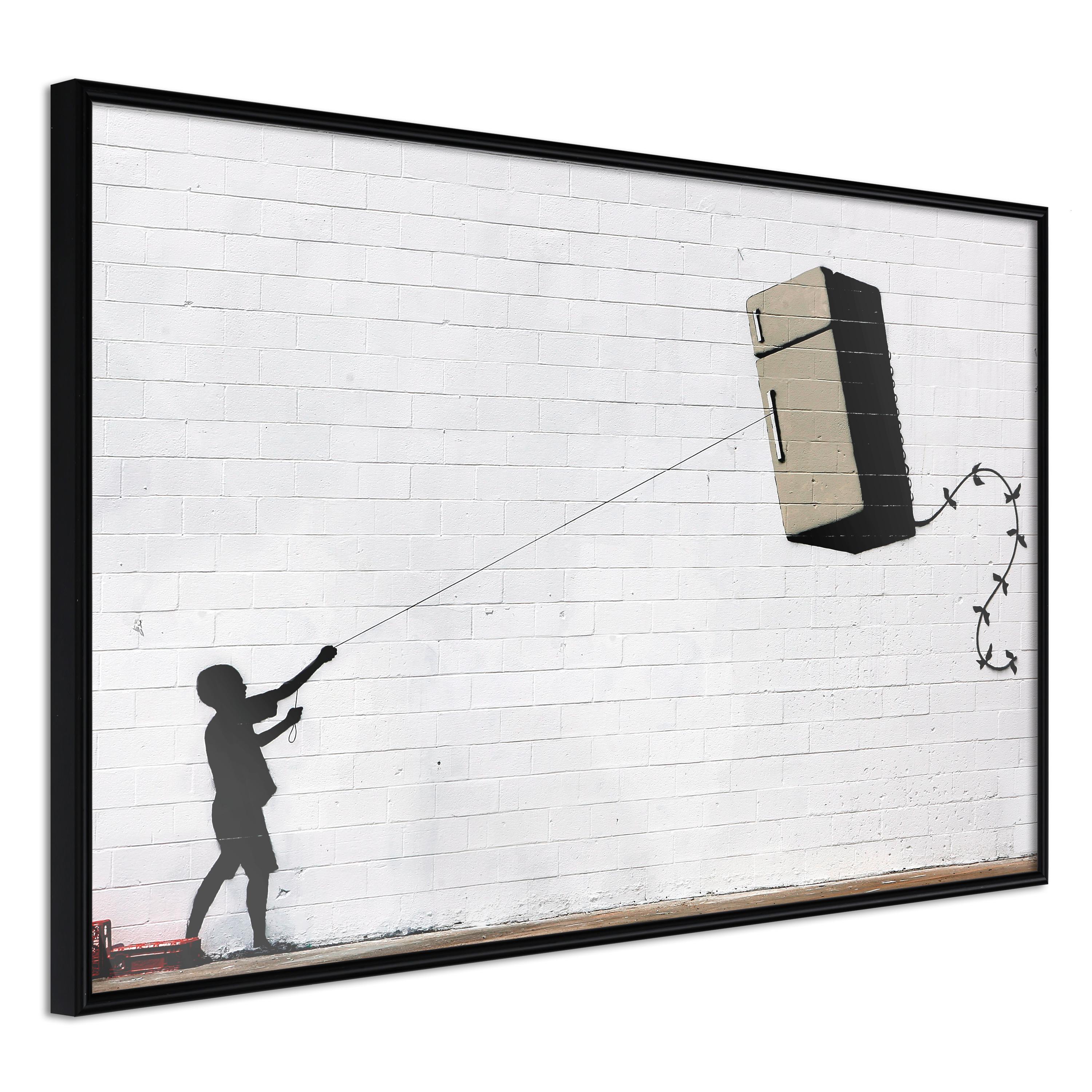 Sort Plakat Flying Fridge Ramme - Plakater  - 5901493670228