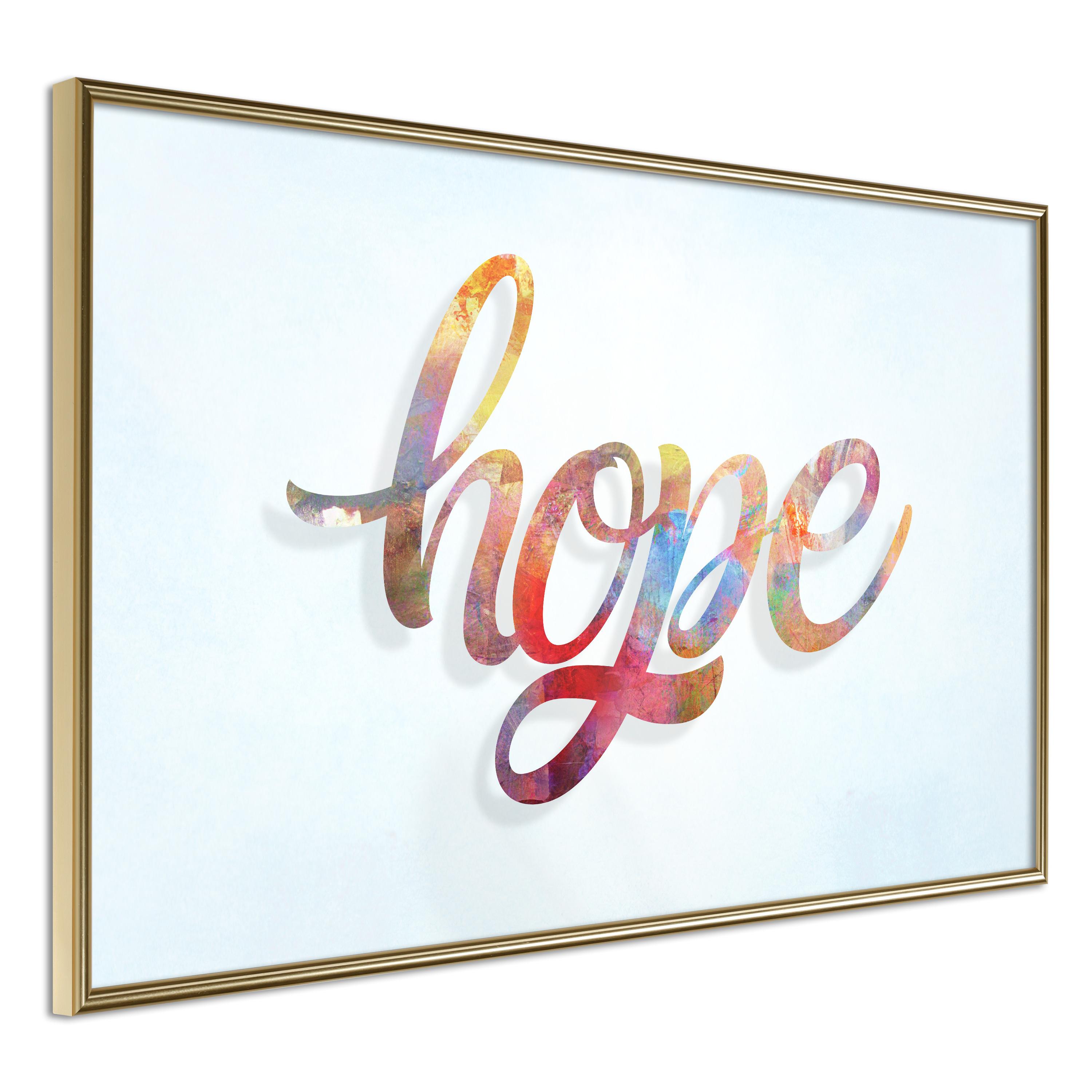 Plakat Hope Guldramme - Plakater  - 5901493641686