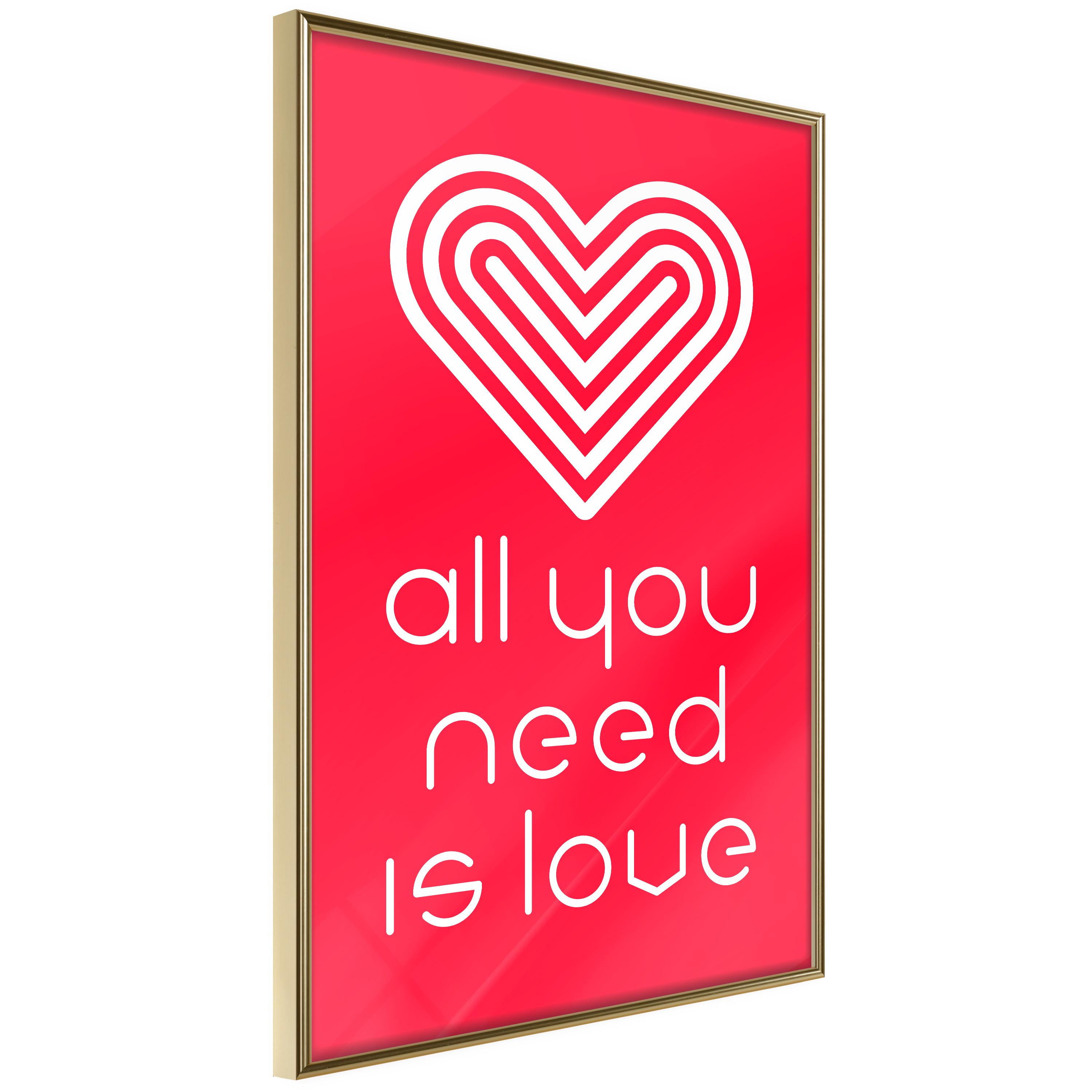 Plakat Let Make Love Guldramme - Plakater  - 5904419711890