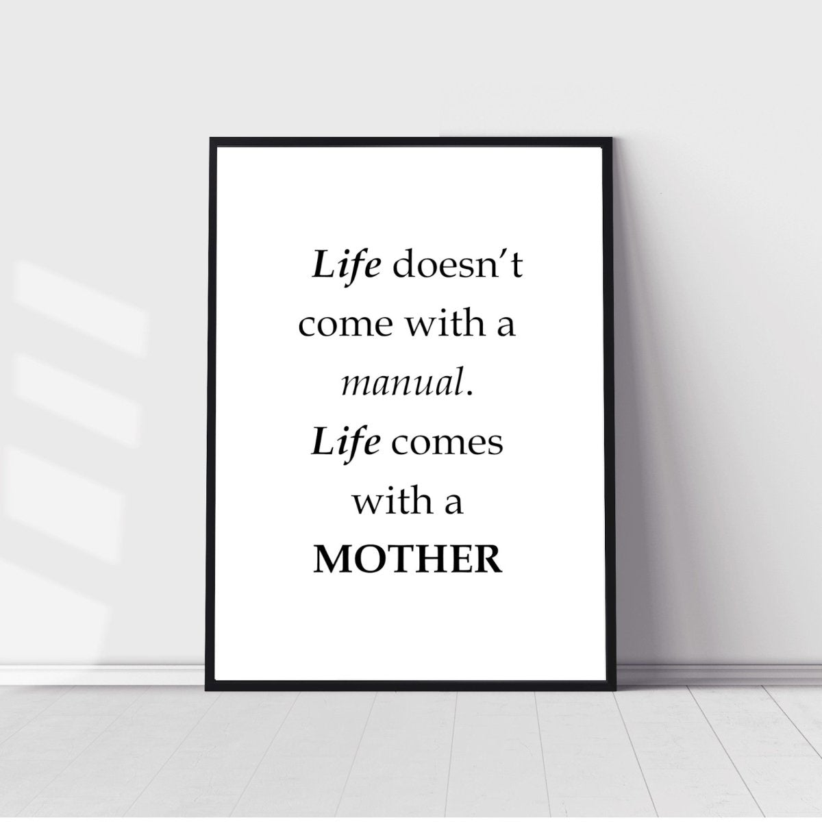 Plakat Life Doesn Come With Manual 50x70 - Buump Plakater