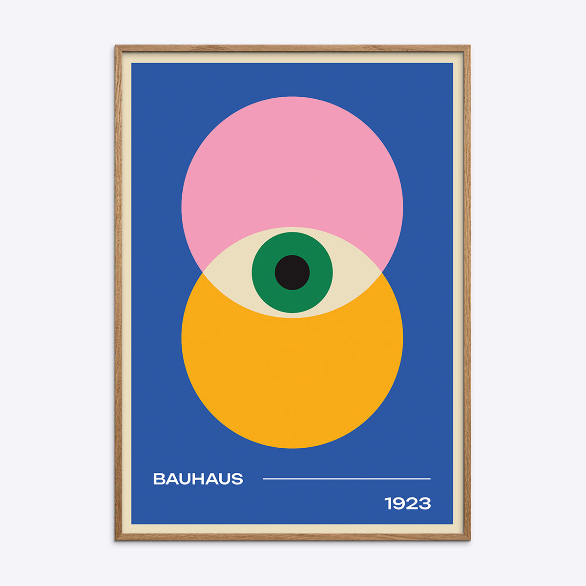 Bauhaus Plakat Blå 003 21x30 - Poster Society Plakater