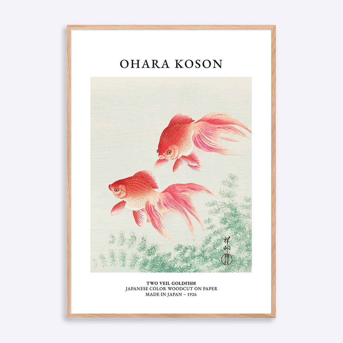 Ohara Koson Two Veil Goldfish 21x30 - Poster Society Plakater