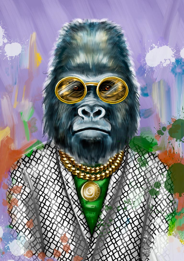 Artsy Gorilla Plakat - Plakater