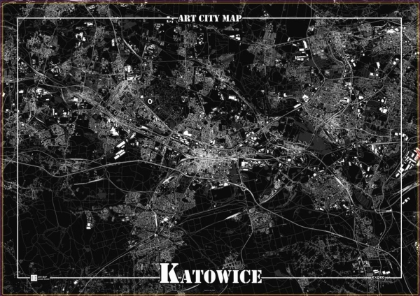 Art Map Decorative Poster Katowice - Art Map Plakater  - 9788365748300