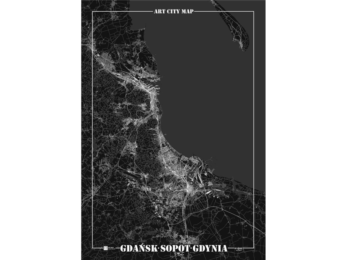 Art Map Decorative Poster Gdansk Gdynia Sopt - Art Map Plakater  - 9788365748263