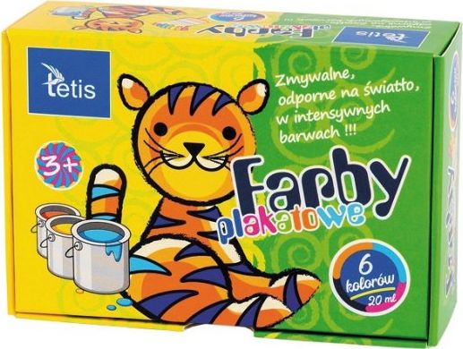 Tetis Poster Paints 6kol 20ml Tetis - Tetis Plakater  - 5906858029932